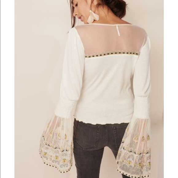 ❤️SOLD❤️Free People Embroidered Top Women’s Shirt - Picture 2 of 5